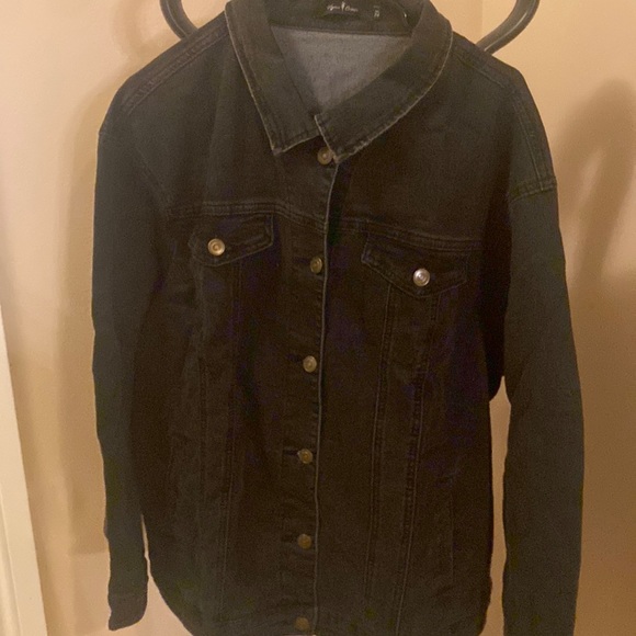 Black Jeans Womens Jacket. Never worn - Picture 1 of 2